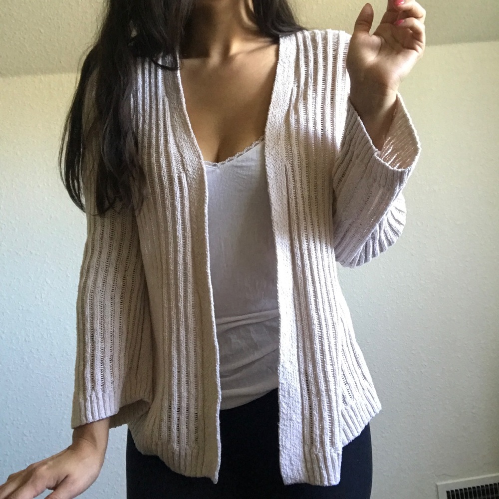 Ribbed nit cardigan